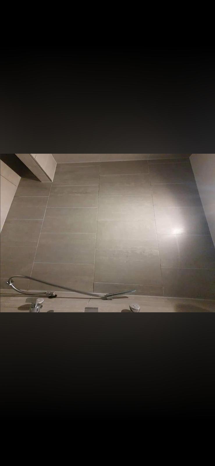 Clean bathroom floor after deep clean